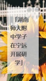 湖南师大附中学子在宁远开展研学