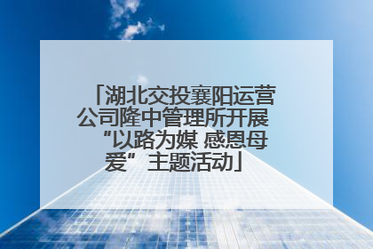 湖北交投襄阳运营公司隆中管理所开展“以路为媒 感恩母爱”主题活动