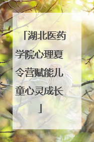 湖北医药学院心理夏令营赋能儿童心灵成长