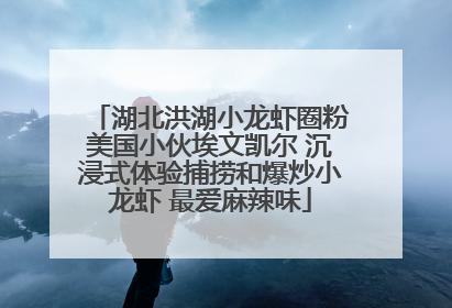 湖北洪湖小龙虾圈粉美国小伙埃文凯尔 沉浸式体验捕捞和爆炒小龙虾 最爱麻辣味