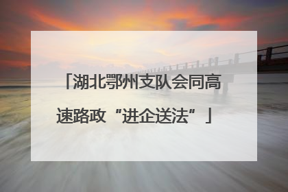 湖北鄂州支队会同高速路政“进企送法”