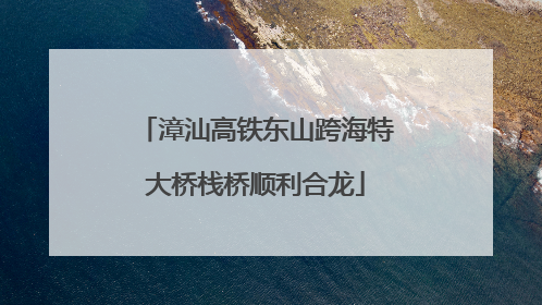 漳汕高铁东山跨海特大桥栈桥顺利合龙
