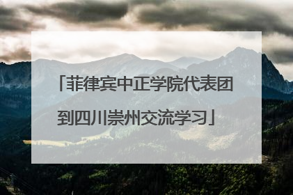 菲律宾中正学院代表团到四川崇州交流学习