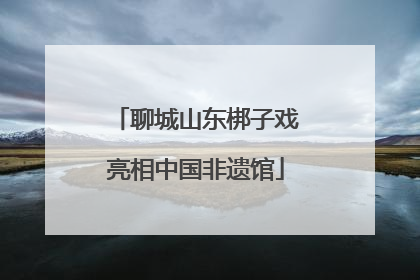 聊城山东梆子戏亮相中国非遗馆