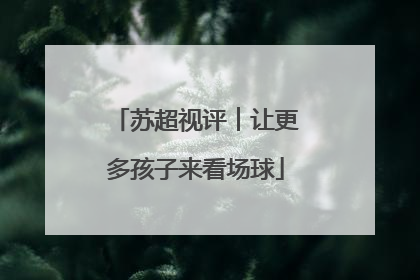 苏超视评︱让更多孩子来看场球