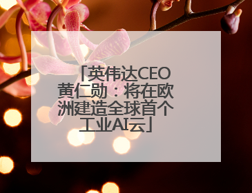 英伟达CEO黄仁勋：将在欧洲建造全球首个工业AI云