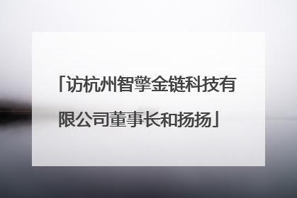 访杭州智擎金链科技有限公司董事长和扬扬