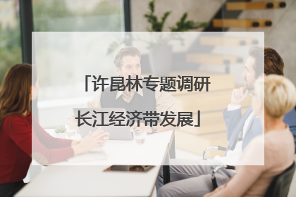 许昆林专题调研长江经济带发展
