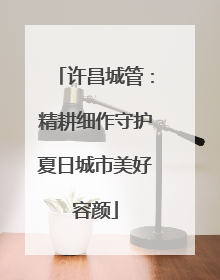 许昌城管：精耕细作守护夏日城市美好容颜