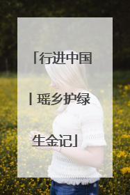 行进中国丨瑶乡护绿生金记