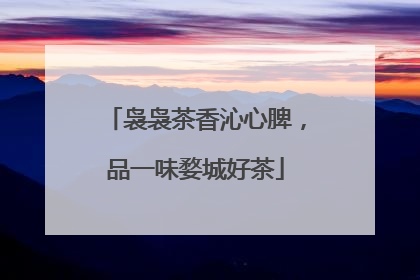 袅袅茶香沁心脾，品一味婺城好茶