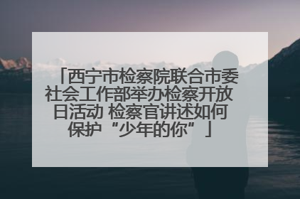 西宁市检察院联合市委社会工作部举办检察开放日活动 检察官讲述如何保护“少年的你”