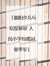 襄阳少儿乓坛绽新星 人民小学包揽冠亚季军