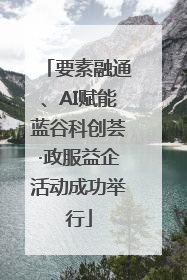 要素融通、AI赋能蓝谷科创荟·政服益企活动成功举行