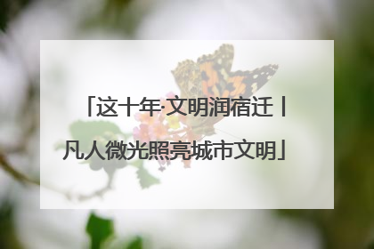 这十年·文明润宿迁丨凡人微光照亮城市文明