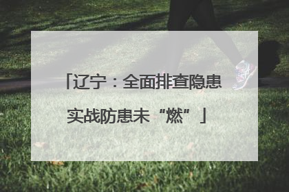 辽宁：全面排查隐患 实战防患未“燃”