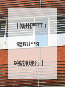 赣州严查！赣BU**99被抓现行