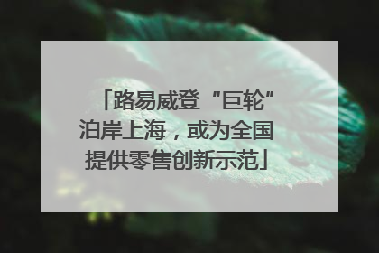 路易威登“巨轮”泊岸上海，或为全国提供零售创新示范