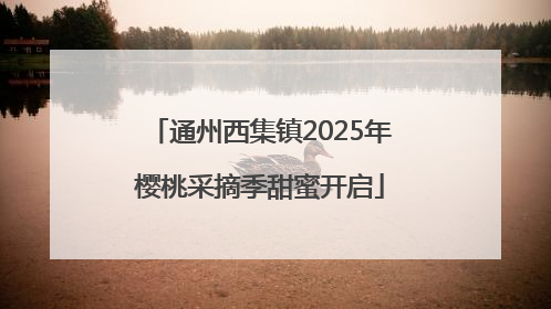 通州西集镇2025年樱桃采摘季甜蜜开启