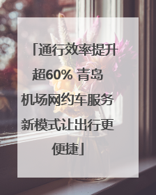 通行效率提升超60% 青岛机场网约车服务新模式让出行更便捷