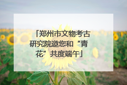 郑州市文物考古研究院邀您和“青花”共度端午