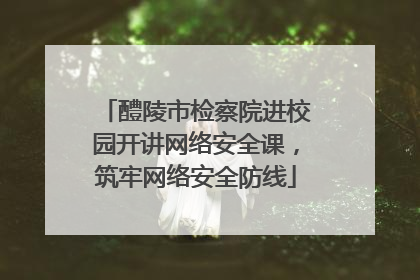 醴陵市检察院进校园开讲网络安全课，筑牢网络安全防线