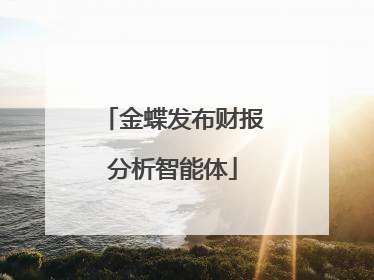 金蝶发布财报分析智能体