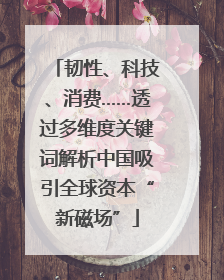 韧性、科技、消费……透过多维度关键词解析中国吸引全球资本“新磁场”