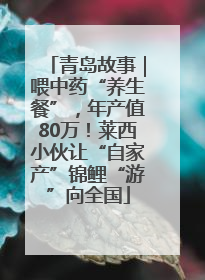青岛故事｜喂中药“养生餐”，年产值80万！莱西小伙让“自家产”锦鲤“游”向全国
