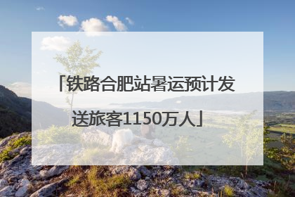 铁路合肥站暑运预计发送旅客1150万人