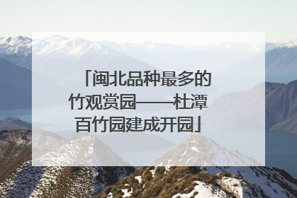 闽北品种最多的竹观赏园——杜潭百竹园建成开园