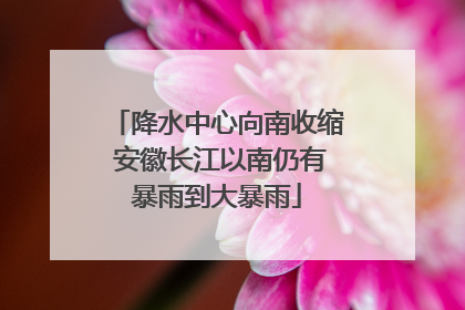 降水中心向南收缩 安徽长江以南仍有暴雨到大暴雨