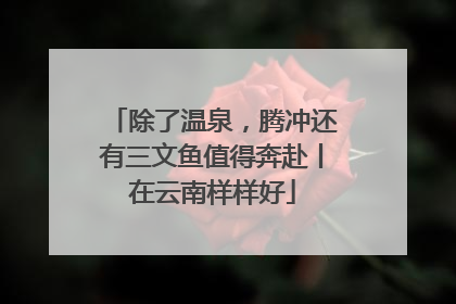 除了温泉，腾冲还有三文鱼值得奔赴丨在云南样样好