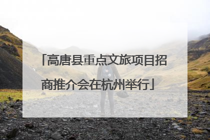 高唐县重点文旅项目招商推介会在杭州举行