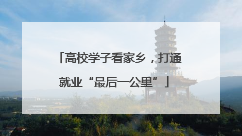 高校学子看家乡，打通就业“最后一公里”