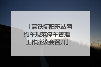 高铁衡阳东站网约车规范停车管理工作座谈会召开