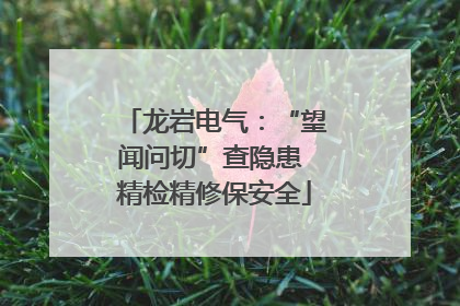 龙岩电气：“望闻问切”查隐患 精检精修保安全