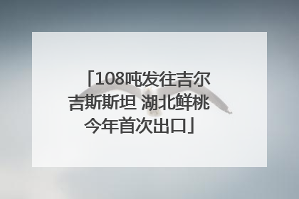 108吨发往吉尔吉斯斯坦 湖北鲜桃今年首次出口