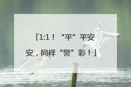 1:1！“平”平安安，同样“警”彩！
