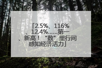 2.5%、116%、12.4%……第一、新高！“数”里行间感知经济活力