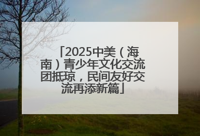 2025中美（海南）青少年文化交流团抵琼，民间友好交流再添新篇
