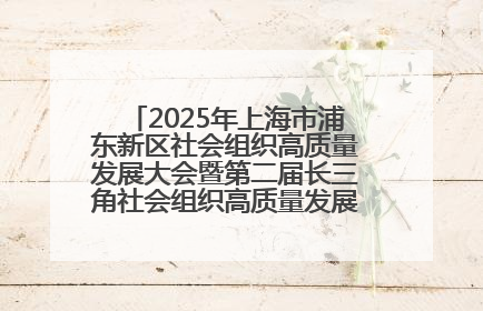 2025年上海市浦东新区社会组织高质量发展大会暨第二届长三角社会组织高质量发展峰会成功举办