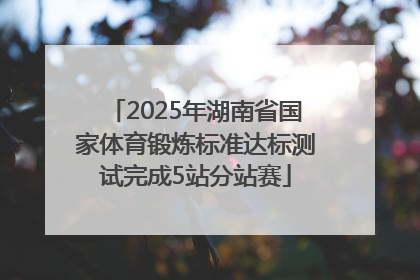 2025年湖南省国家体育锻炼标准达标测试完成5站分站赛