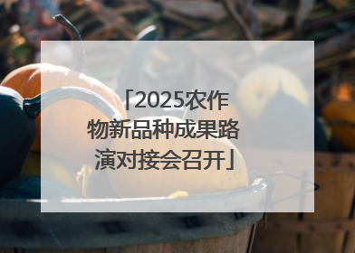 2025农作物新品种成果路演对接会召开