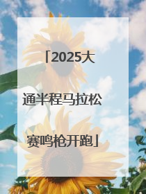 2025大通半程马拉松赛鸣枪开跑