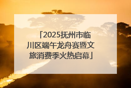 2025抚州市临川区端午龙舟赛暨文旅消费季火热启幕