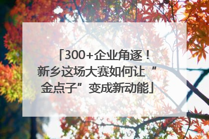 300+企业角逐！新乡这场大赛如何让“金点子”变成新动能