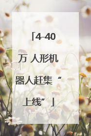4-40万 人形机器人赶集“上线”