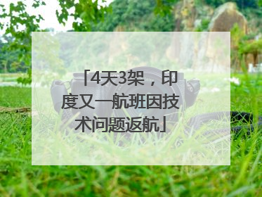 4天3架，印度又一航班因技术问题返航