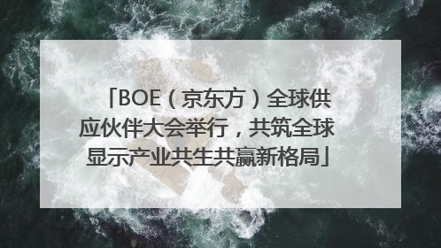 BOE（京东方）全球供应伙伴大会举行，共筑全球显示产业共生共赢新格局
